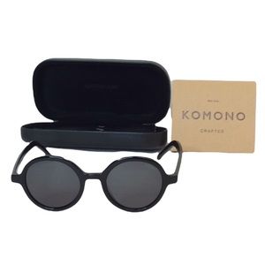 KOMONO sunglasses glossy black round NEW vivien
